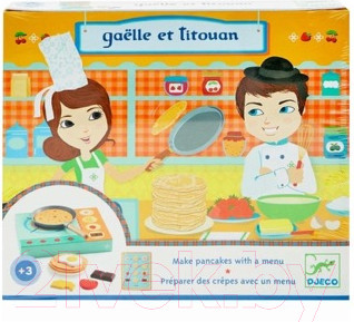 Изображение товара Набор игрушечных продуктов Djeco Блинная Галлы и Титуана / 06530