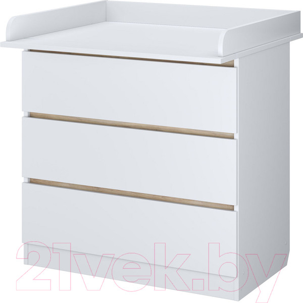 Изображение товара Комод пеленальный Polini Kids Simple 1980 / 0002323.52 (белый/вяз)