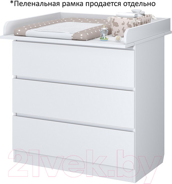 Изображение товара Комод пеленальный Polini Kids Simple 1980 / 0002323.9 (белый)