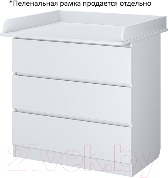 Изображение товара Комод пеленальный Polini Kids Simple 1980 / 0002323.9 (белый)