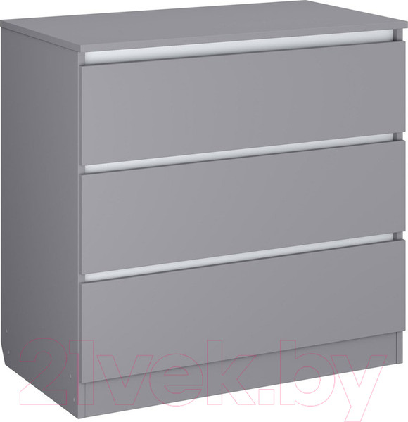 Изображение товара Комод пеленальный Polini Kids Simple 1980 / 0002323.51 (серый/белый)