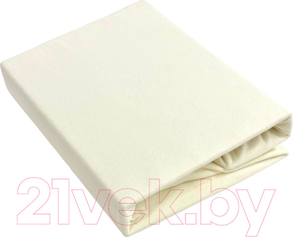 Изображение товара Простыня Lilia Трикотажная на резинке Прт-200x200x20 (светло-кремовый)