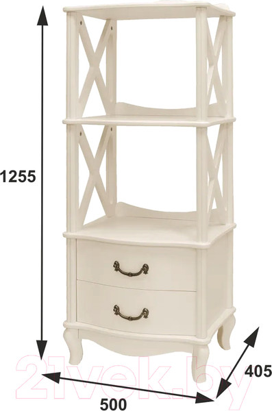 Изображение товара Этажерка Мебелик Джульетта-2 (дуб шампань)