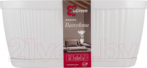 Изображение товара Вазон Ingreen Barcelona / IG623310006 (белый)