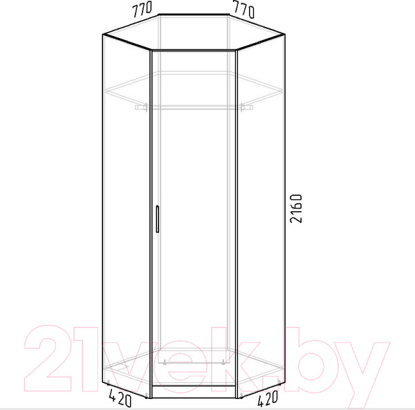 Изображение товара Шкаф Интермебель Марсель МР-11 (графит серый)
