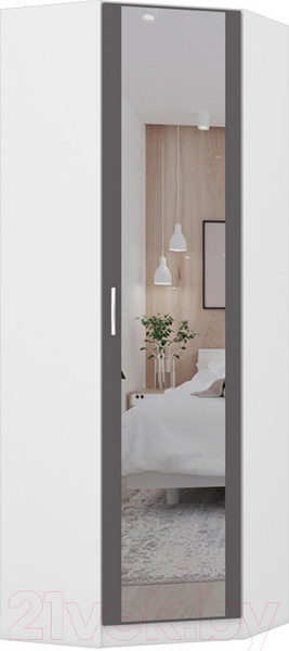 Изображение товара Шкаф Интермебель Марсель 1 зеркало / МР-11 (графит серый)