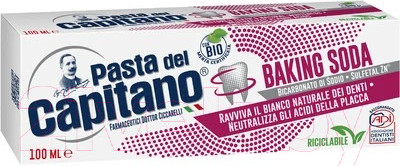 Изображение товара Зубная паста Pasta del Capitano Baking Soda Toothpaste (100мл)