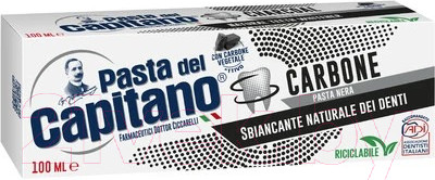Изображение товара Зубная паста Pasta del Capitano Charcoal Toothpaste Восстанавливает белизну зубов (100мл)