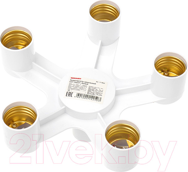 Изображение товара Разветвитель цокольный Rexant Е27-5xЕ27 / 11-8865