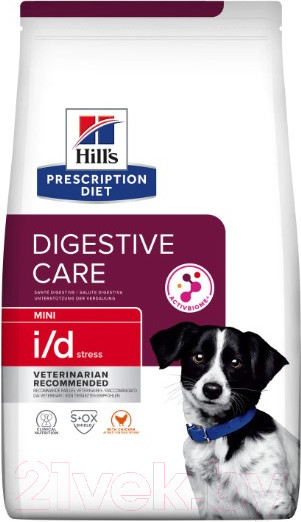 Изображение товара Сухой ветеринарный корм для собак Hill's Prescription Diet Digestive Care i/d Stress Mini / 606191 (3кг)