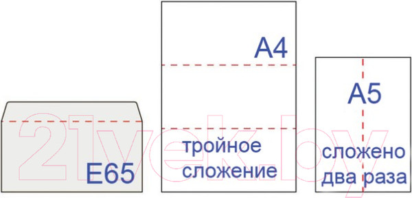 Изображение товара Набор конвертов для цифровой печати Курт Е65 Security / 124173 (50шт)