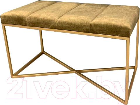 Изображение товара Банкетка Home Loft БА 4 (зеленый велюр/золото металл)