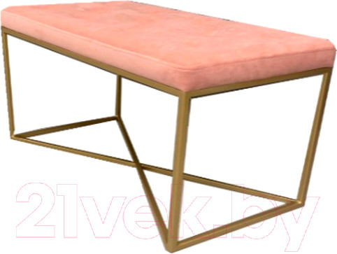 Изображение товара Банкетка Home Loft БА 5 (розовый велюр/золото металл)