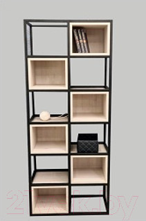 Изображение товара Стеллаж Home Loft СТж 5 ЛДСП (пихта брамберг/черный металл)