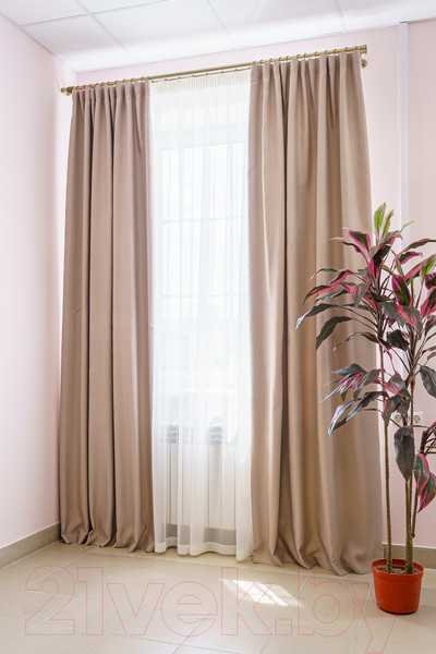 Изображение товара Комплект штор Decoretto Блэкаут дюна БД-K27 (188x260, песочный)