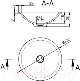 Изображение товара Умывальник Salini Marea 1802205M