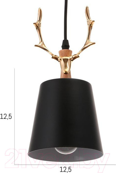 Изображение товара Потолочный светильник BayerLux Олень 5073742 (черный/золото)