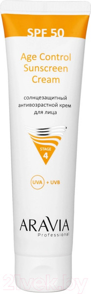 Изображение товара Крем солнцезащитный Aravia Professional Age Control Sunscreen Cream SPF50 (100мл)