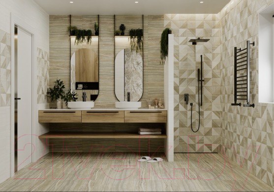 Изображение товара Плитка Beryoza Ceramica Palissandro G оливковый (418x418)