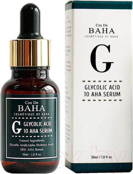 Изображение товара Сыворотка для лица Cos de Baha Glycolic Acid 10 AHA Serum (30мл)