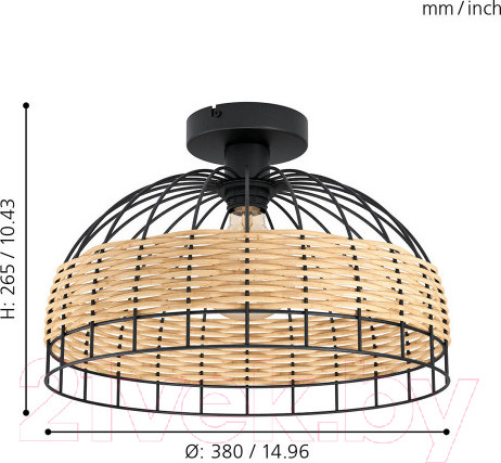 Изображение товара Потолочный светильник Eglo Anwick 43398