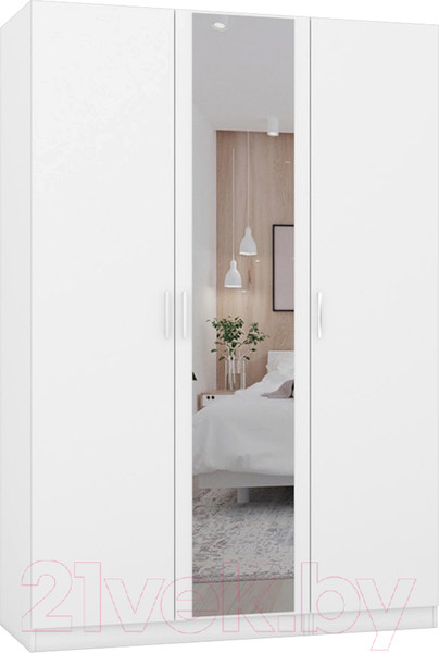 Изображение товара Шкаф Интермебель Марсель-2 / МР 01-02 (белый премиум)