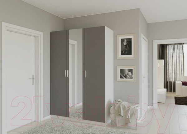 Изображение товара Шкаф Интермебель Марсель-2 / МР 01-02 (графит серый)