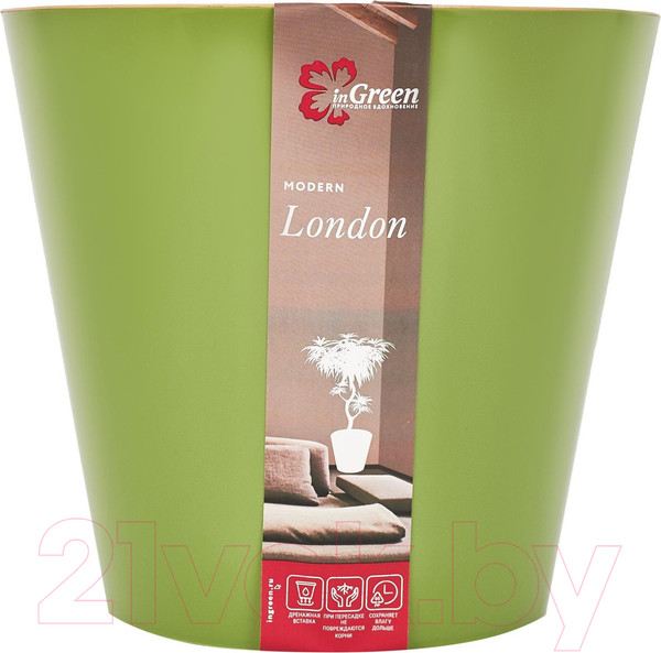 Изображение товара Кашпо Ingreen London / ING6251ОЛ (оливковый)