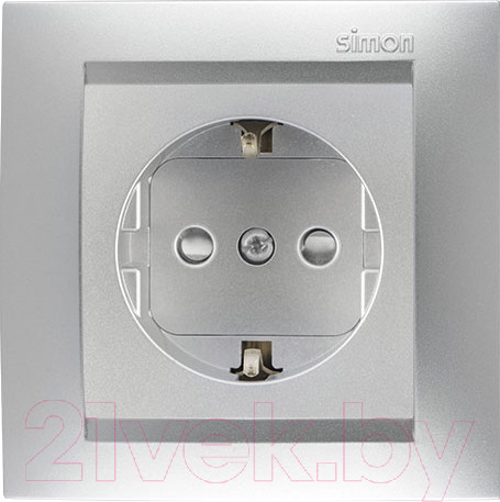 Изображение товара Розетка Simon 1591443-033 (алюминий)
