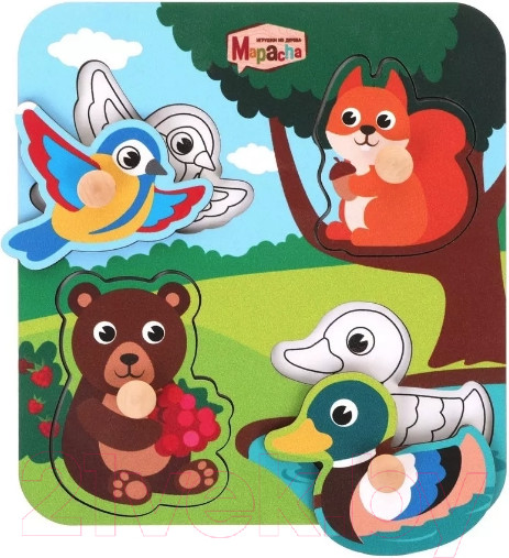 Изображение товара Развивающая игрушка Mapacha Вкладыши. Лесная полянка / 962008