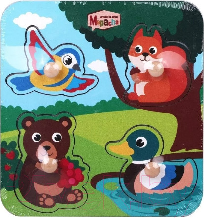 Изображение товара Развивающая игрушка Mapacha Вкладыши. Лесная полянка / 962008