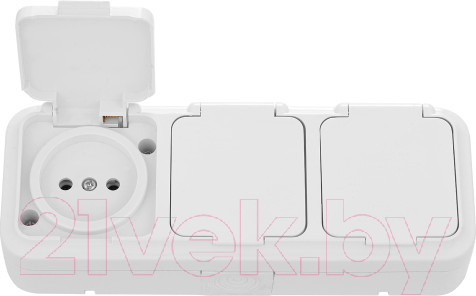 Изображение товара Розетка Bylectrica Пралеска аква РА16-0131 (белый)