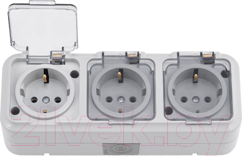 Изображение товара Розетка Bylectrica Пралеска аква РА16-0132(02) (серый)
