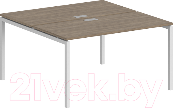 Изображение товара Комплект письменных столов Norden 140x143.8x75 / SG.245.OD.44.WH (белый/дуб темный)