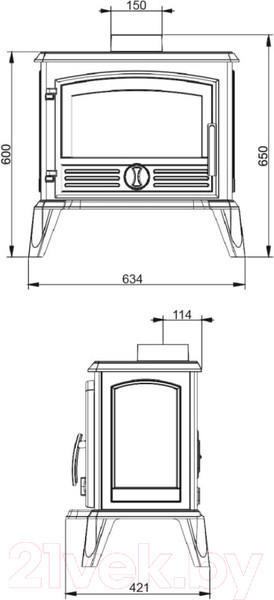 Изображение товара Печь-камин Everest F8