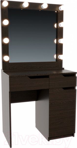 Изображение товара Туалетный столик с зеркалом Мир Мебели SV-23W с подсветкой