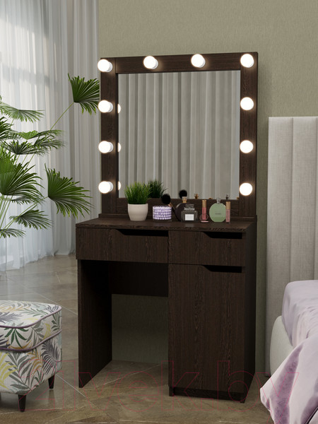 Изображение товара Туалетный столик с зеркалом Мир Мебели SV-23W с подсветкой