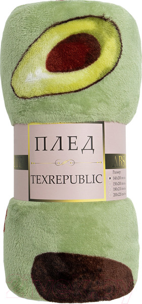 Изображение товара Плед TexRepublic Absolute Авокадо Фланель 140x200 / 37389 (зеленый)