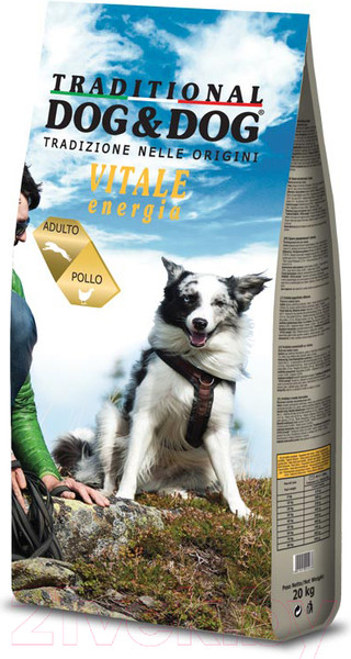 Изображение товара Сухой корм для собак Dog & Dog Vitale Energia с курицей (20кг)