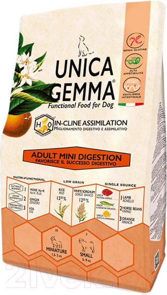 Изображение товара Сухой корм для собак Unica Gemma Adult Mini Digestion (800г)