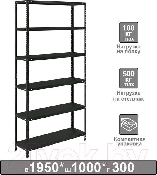 Изображение товара Стеллаж металлический Brabix Ms Kd-200/30-6 / 291271
