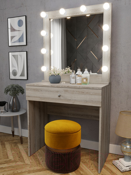 Изображение товара Туалетный столик с зеркалом Мир Мебели SV-11S с подсветкой