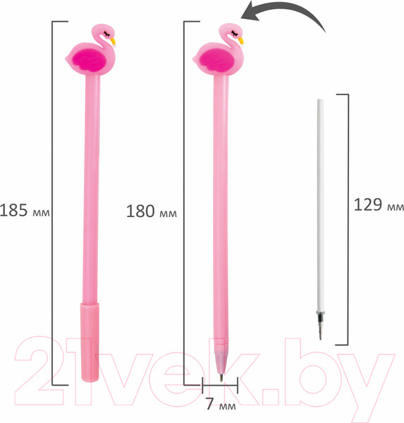 Изображение товара Ручка шариковая Юнландия Лебедь / 143801 (в ассортименте)