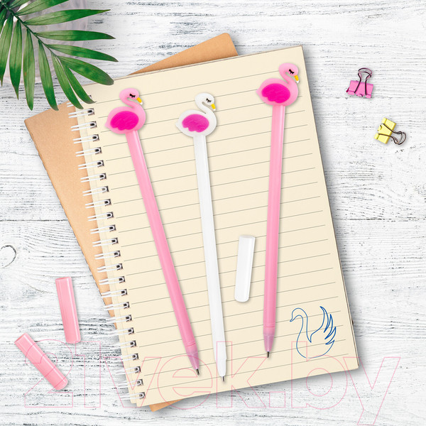 Изображение товара Ручка шариковая Юнландия Лебедь / 143801 (в ассортименте)