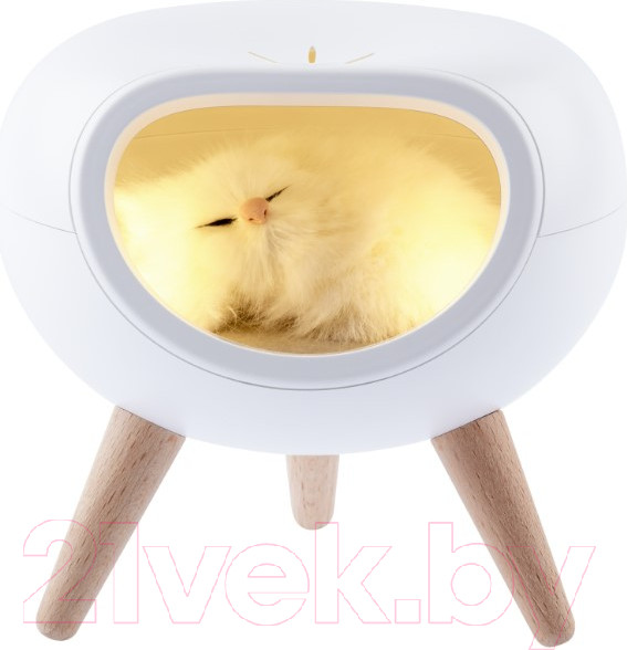 Изображение товара Ночник ЭРА NLED-467-1W-W котик / Б0052814 (белый)