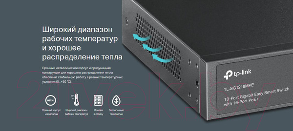 Изображение товара Коммутатор TP-Link TL-SG1218MPE Ver:4.20