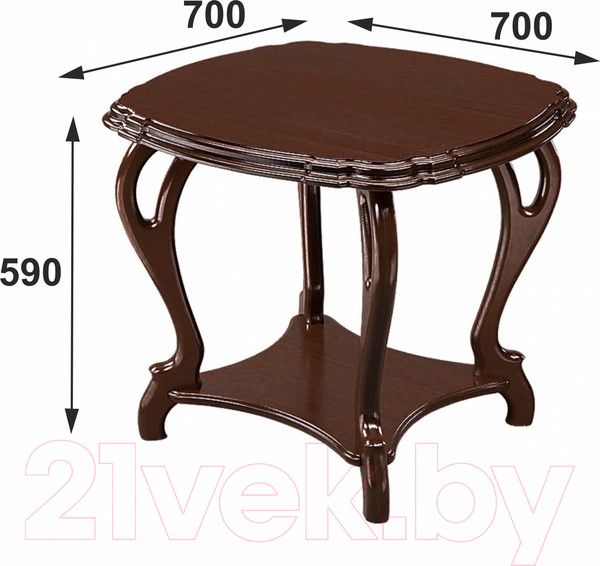 Изображение товара Журнальный столик Мебелик Кофейный П (орех)