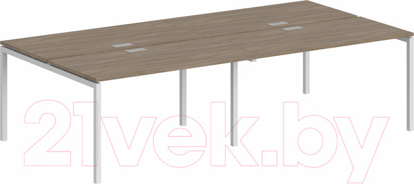 Изображение товара Комплект письменных столов Norden 320x143.8x75 / SG.256.OD.44.WH (белый/дуб темный)