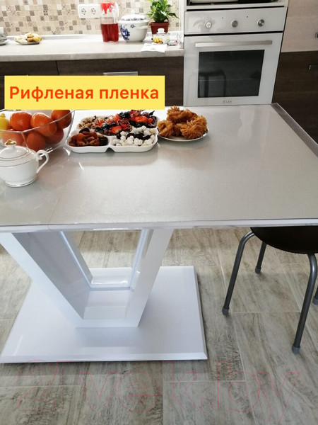 Изображение товара Пленка защитная для стола Krekerdecor Прямоугольник 80x120см / RIFL80120 (рифленый)