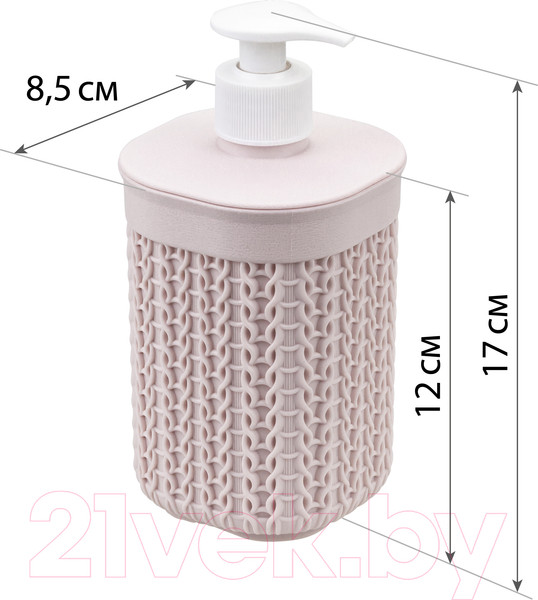 Изображение товара Дозатор для жидкого мыла Idea Вязание М2239 (чайная роза)